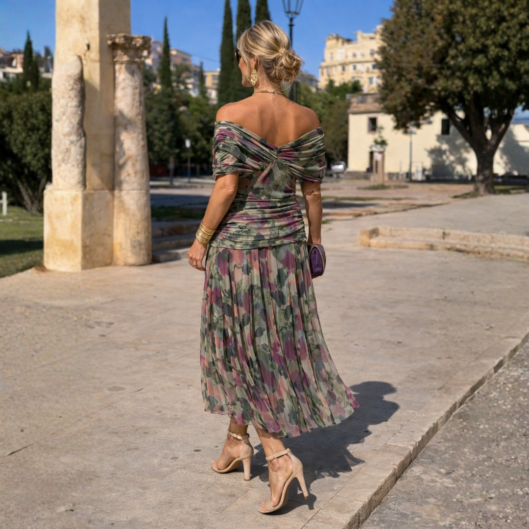 Lydia | Robe Maxi épaule dénudée
