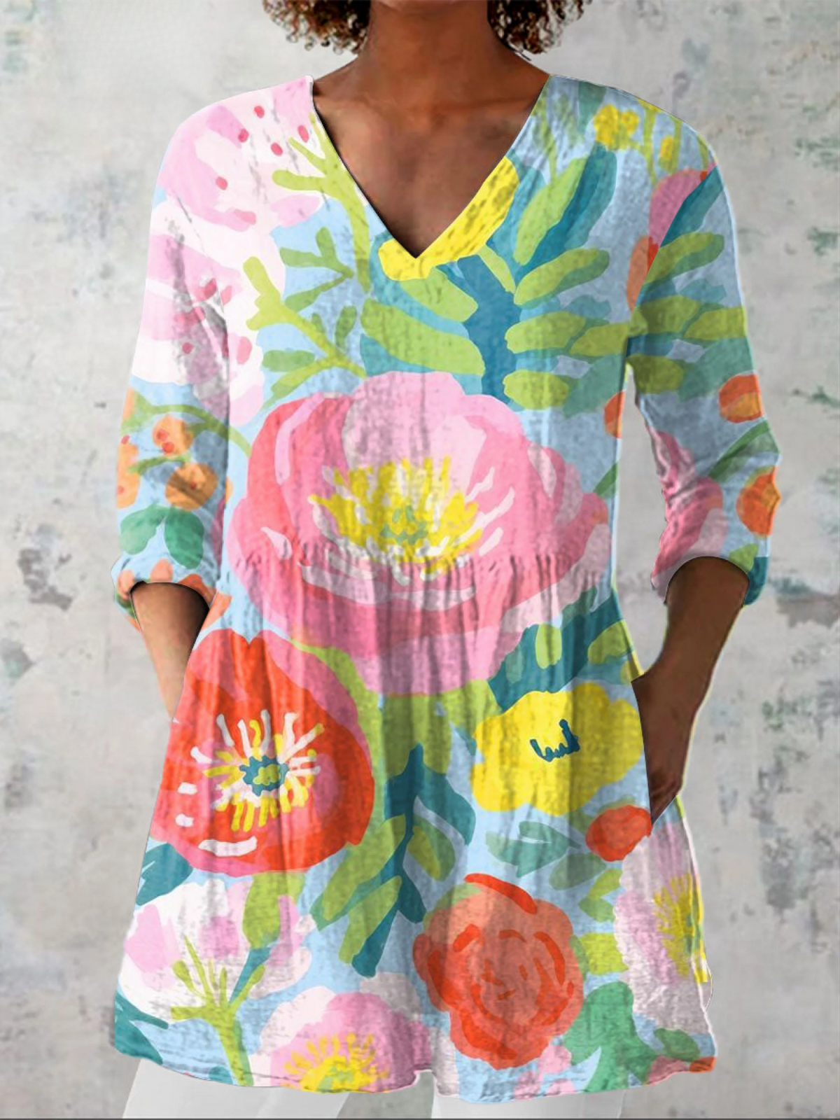 JULIETTE™ | Blouse longue à col en V