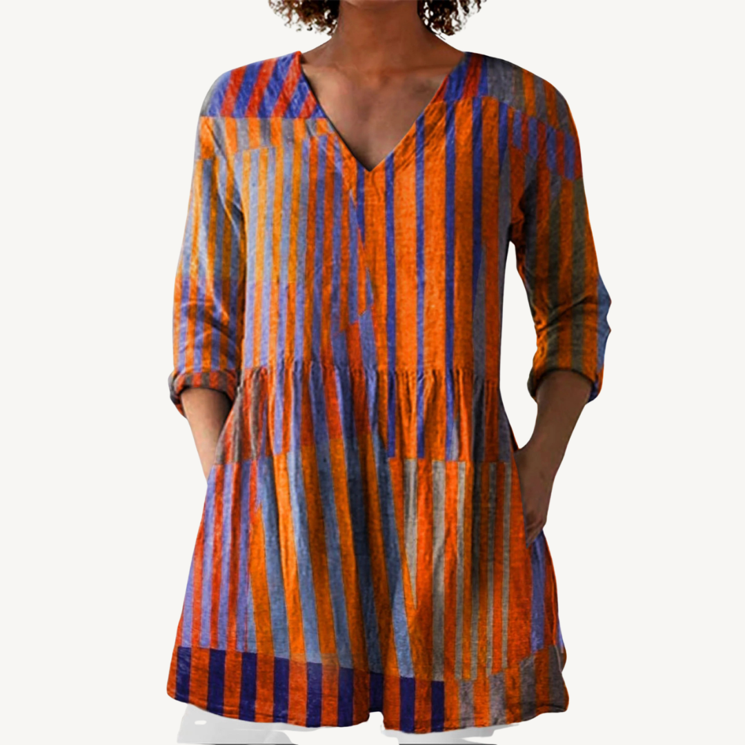 NADIA™ | Blouse longue à col en V