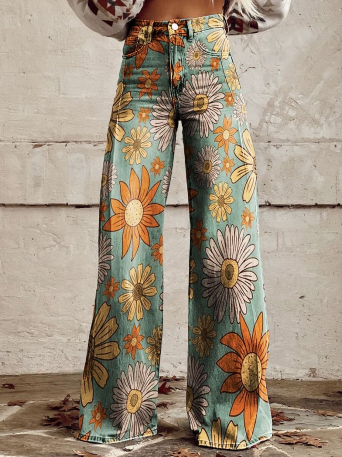CIRILLA™ | Pantalons Palazzo Fleuris