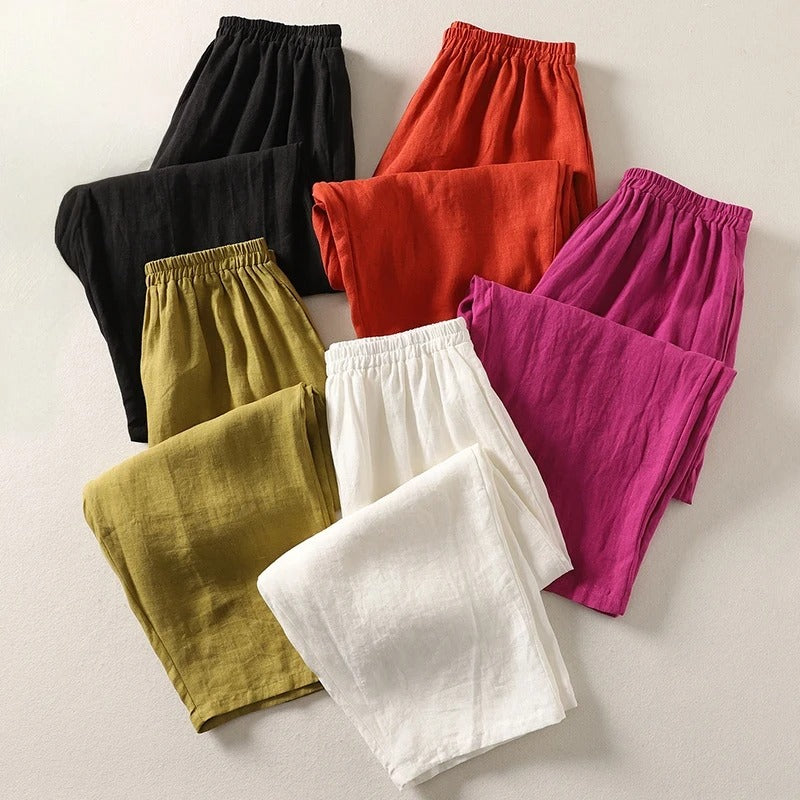 AMALIA | Pantalon fluide en coton et lin