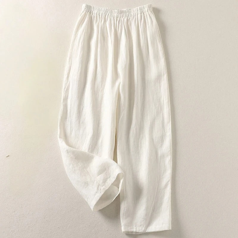 AMALIA | Pantalon fluide en coton et lin