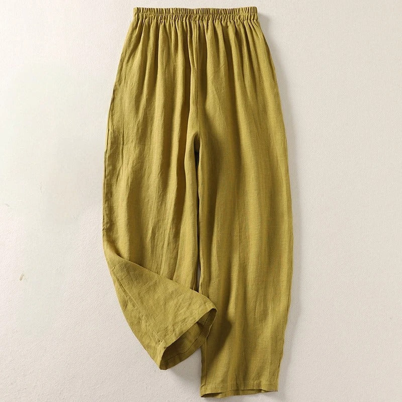 AMALIA | Pantalon fluide en coton et lin