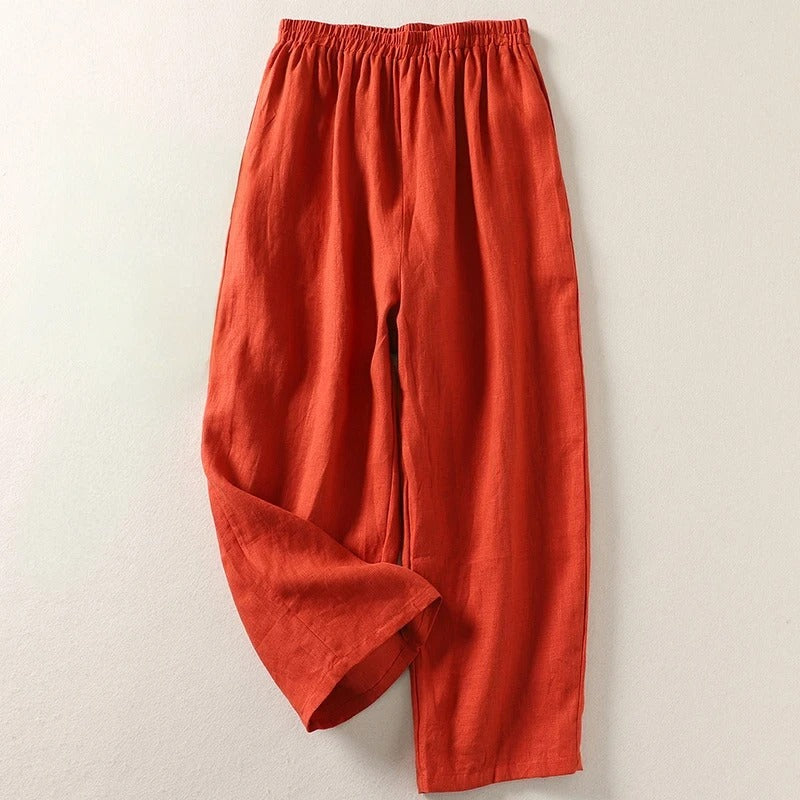 AMALIA | Pantalon fluide en coton et lin
