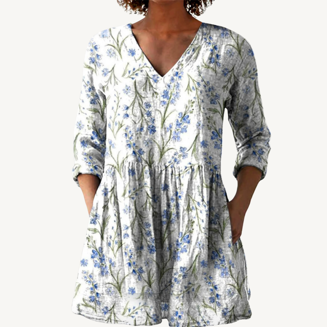 KARA™ | Blouse longue à col en V