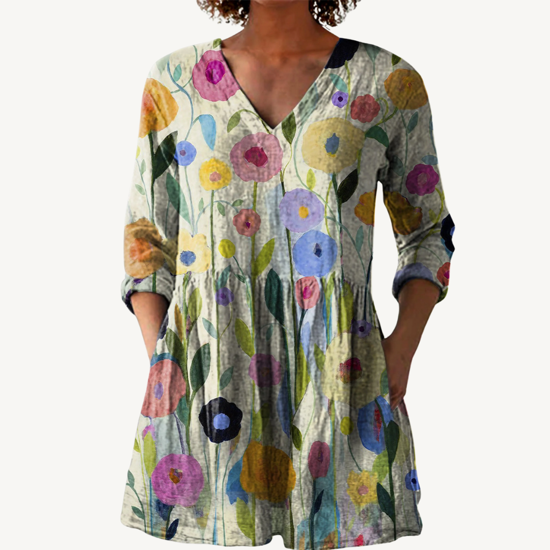 BLAIRE™ | Blouse longue à col en V
