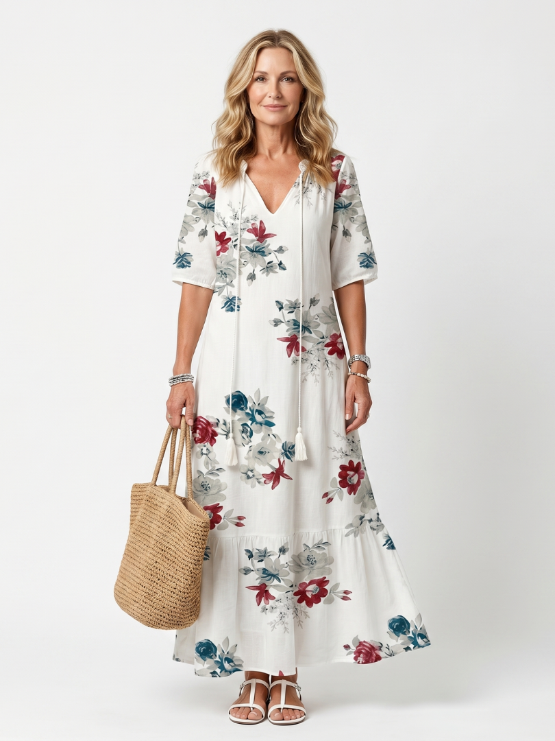 Rosalie | Robe Maxi Fleurie Romantique