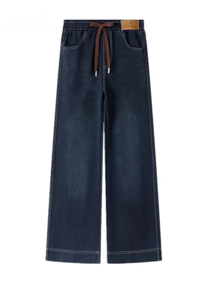 Lunarae - Pantalon Large En Coton À Taille Élastique Décontractée