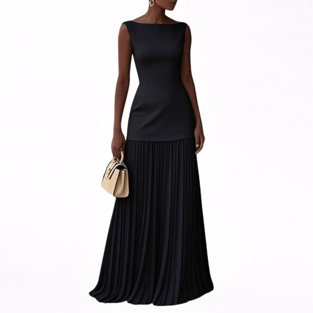 CELESTE | Robe Maxi Plissée