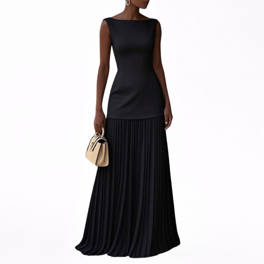 CELESTE | Robe Maxi Plissée