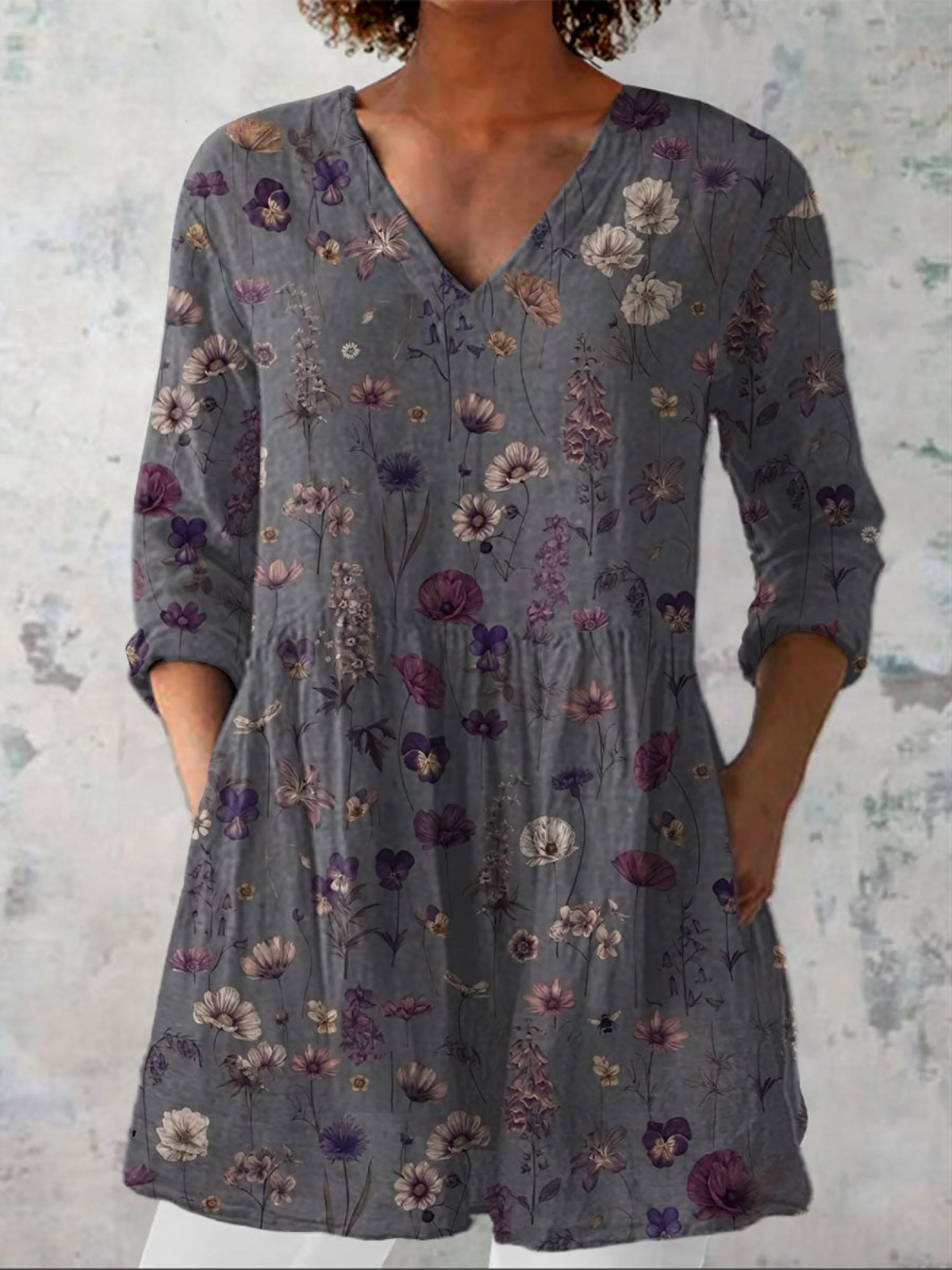 KASSIDY™ | Blouse longue à col en V