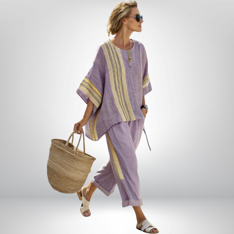 DAISY™ | Ensemble boho à rayures