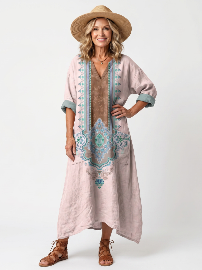 Océane | Robe Maxi Bohème Brodée