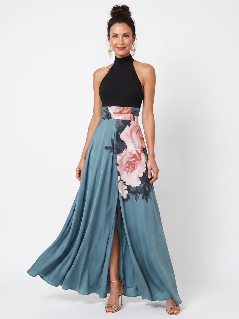 Geneviève | Robe Maxi Fleurie Élégante