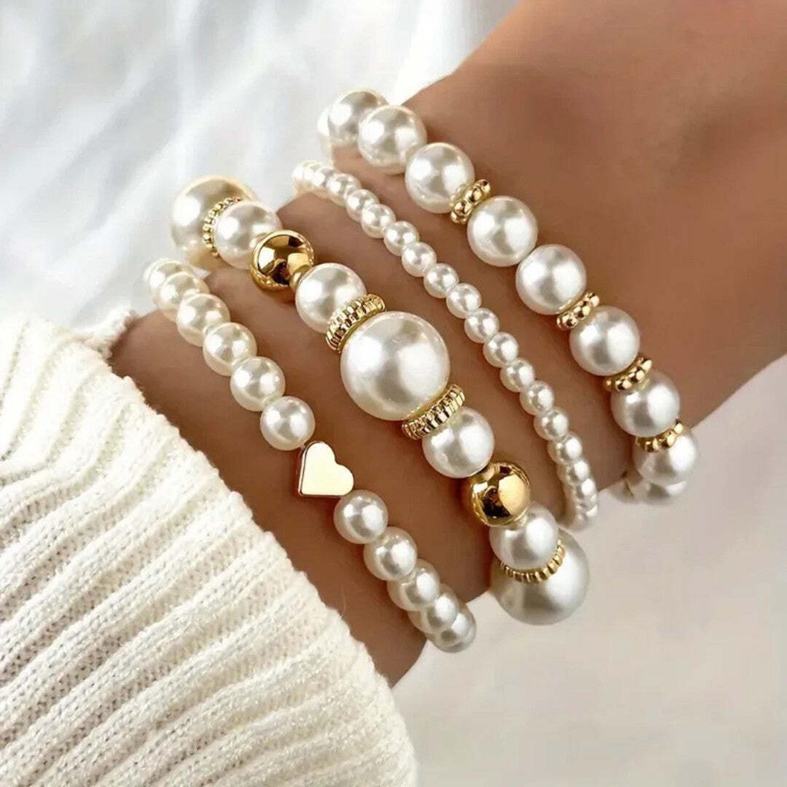Ensemble de Bracelets en Perles Exquises