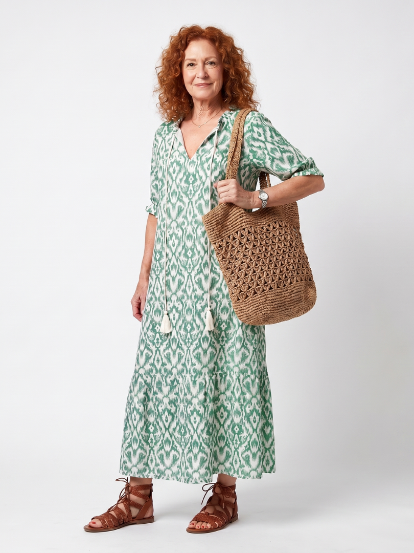 Corinne | Robe Maxi Fleurie Élégante