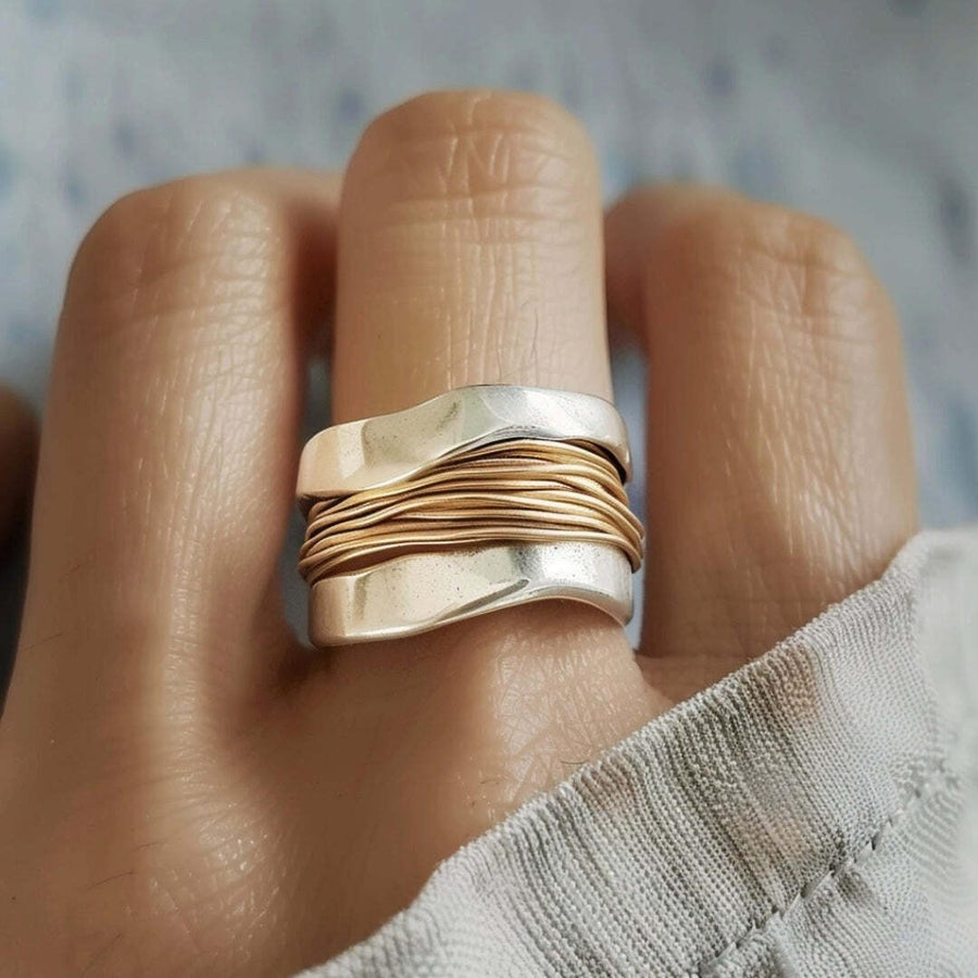 Bague en Fils d'Or et d'Argent