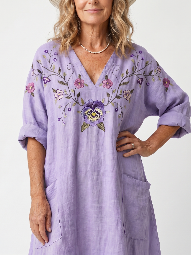 Léonie | Robe Maxi Bohème Brodée