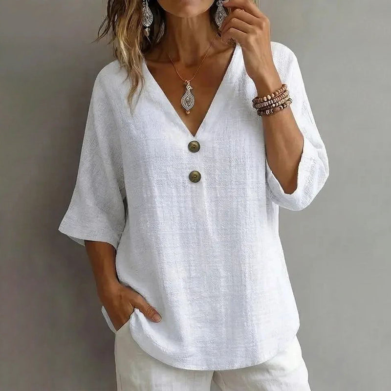 Azélie | Blouse Décontractée Unie