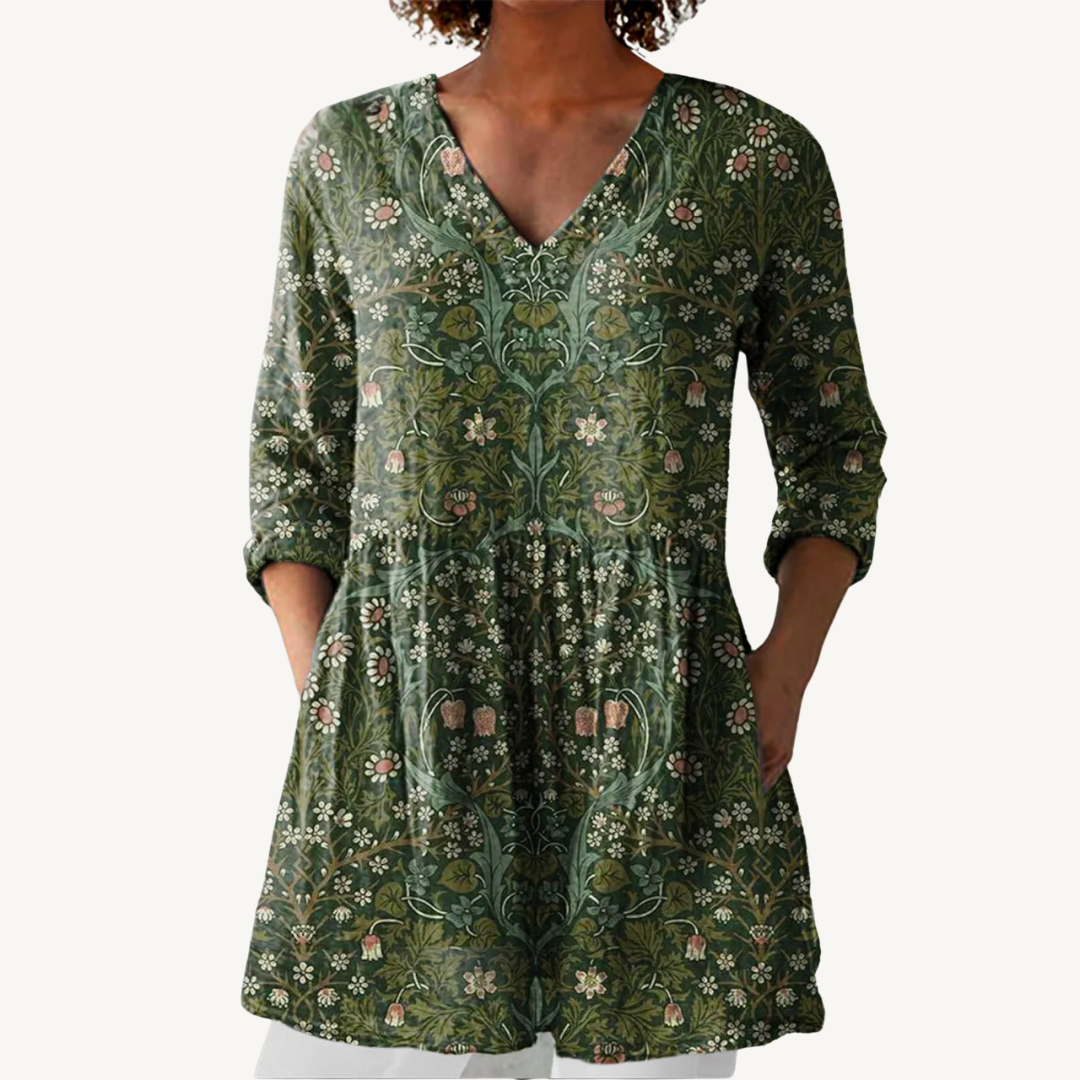 ADDISON™ | Blouse longue à col en V