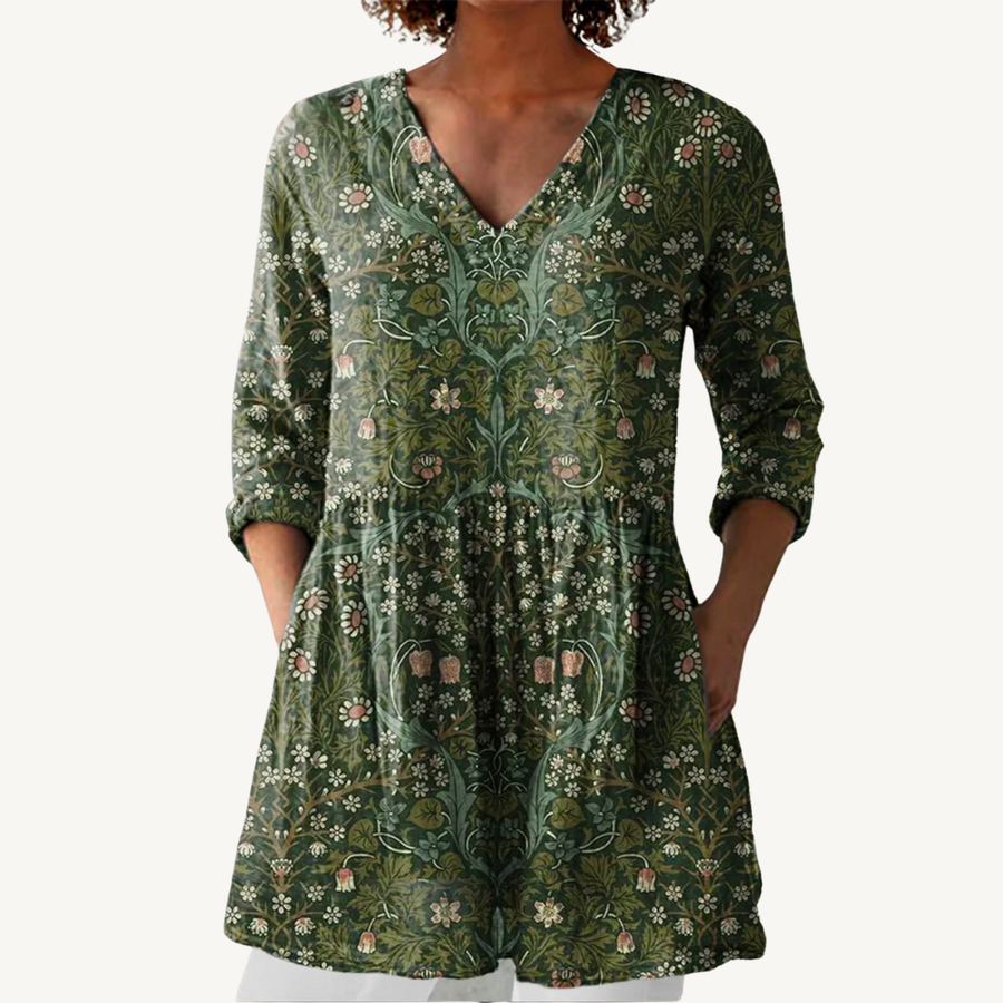ADDISON™ | Blouse longue à col en V