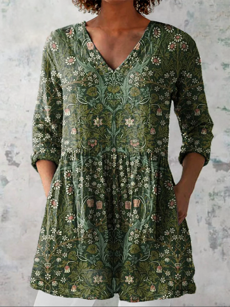 ADDISON™ | Blouse longue à col en V