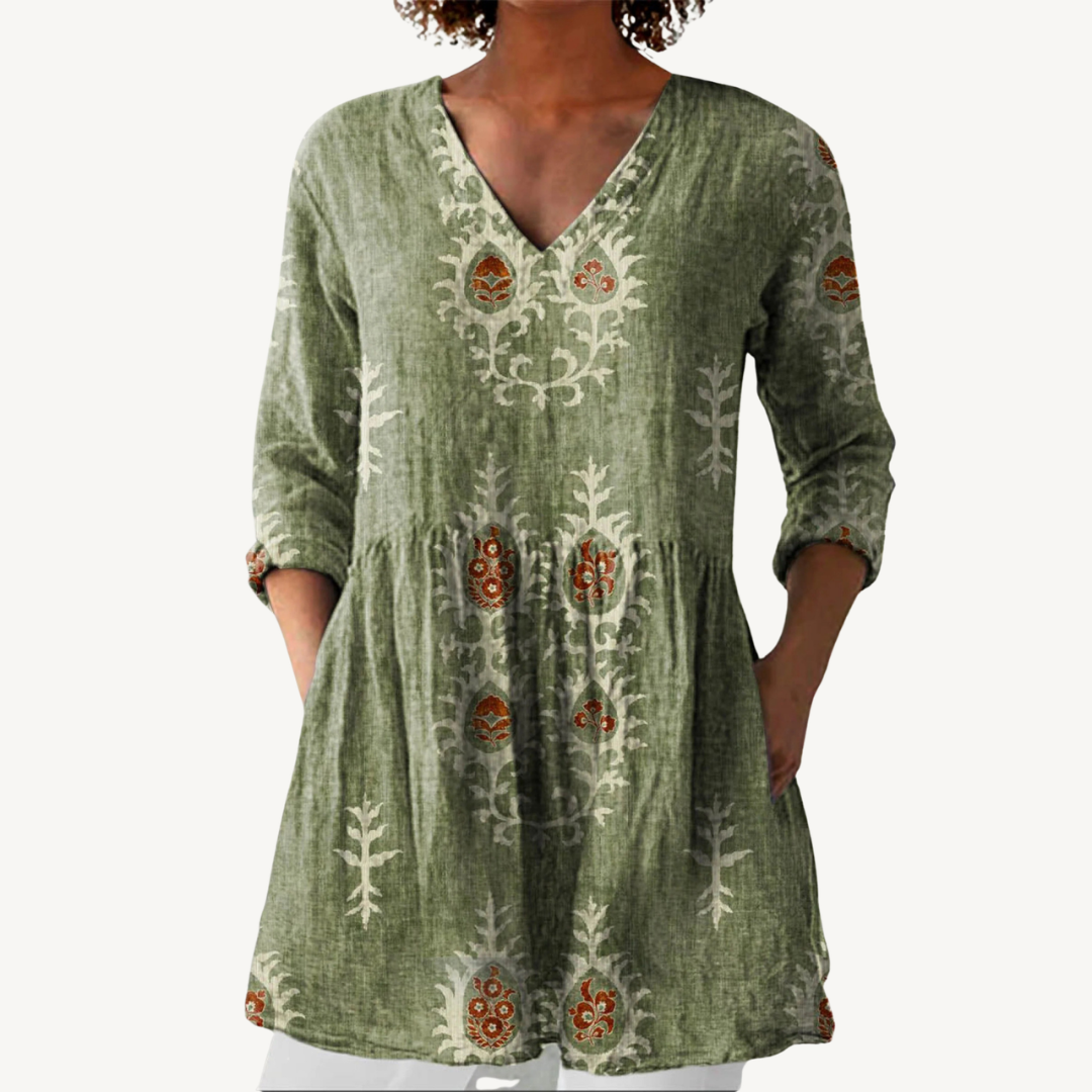MAEVE™ | Blouse longue à col en V
