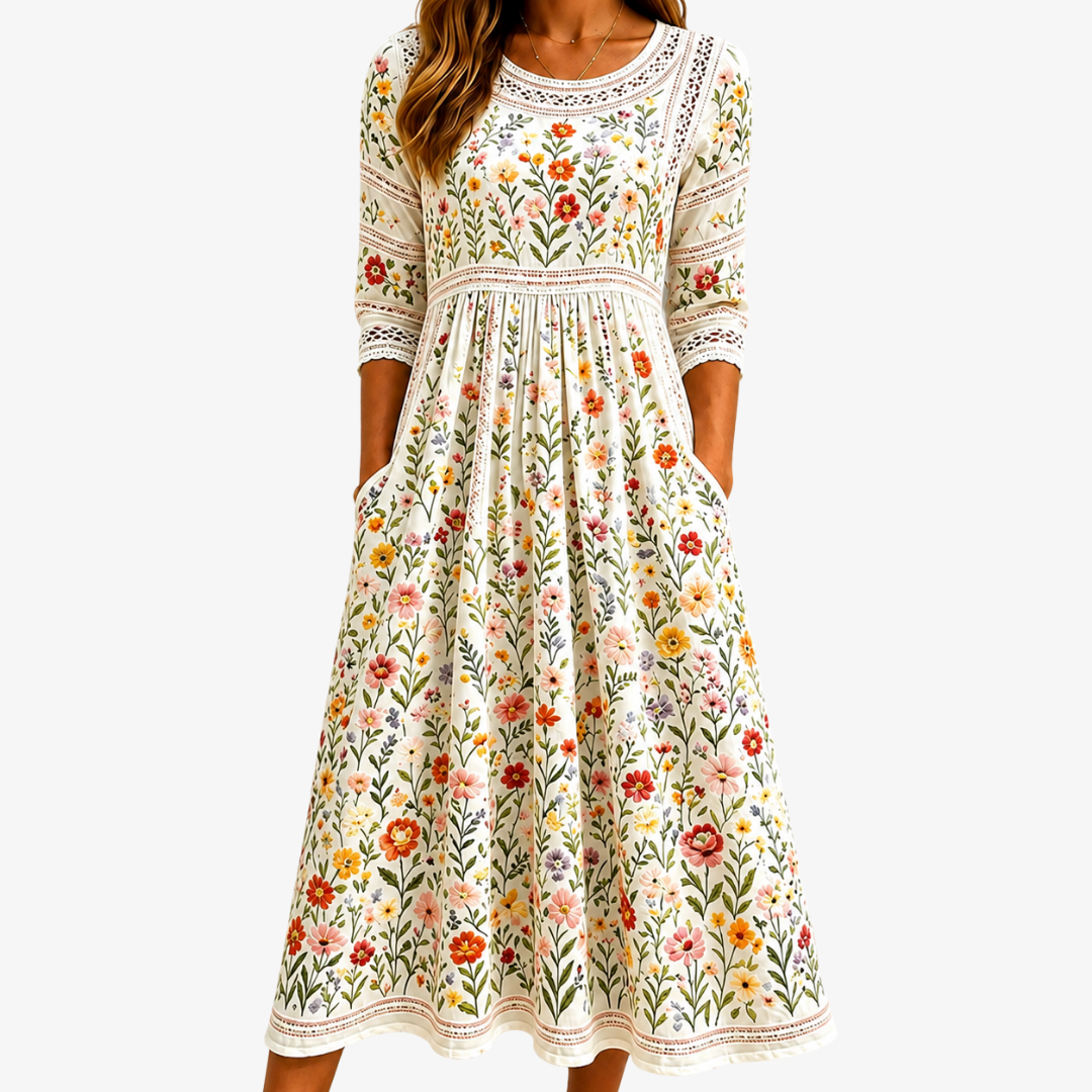 Suzette | Robe Maxi Fleurie Romantique