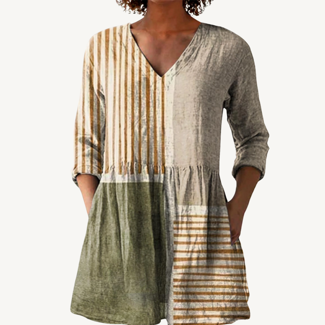 HALLEY™ | Blouse longue à col en V