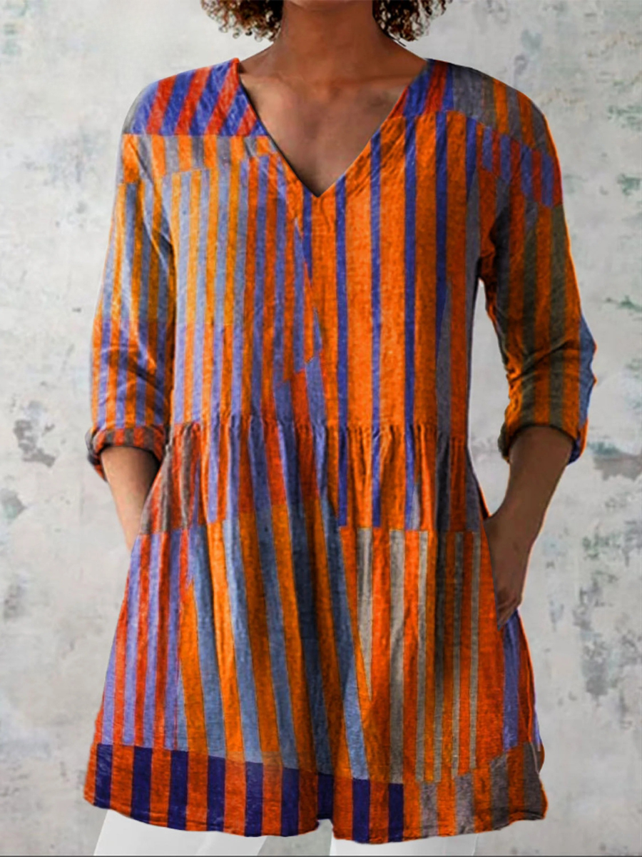 NADIA™ | Blouse longue à col en V