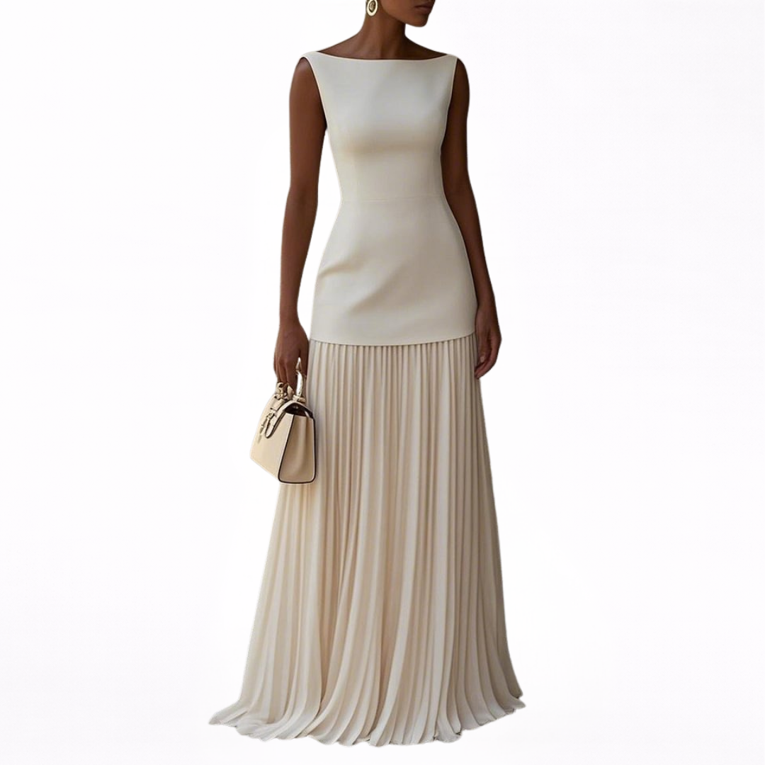 CELESTE | Robe Maxi Plissée