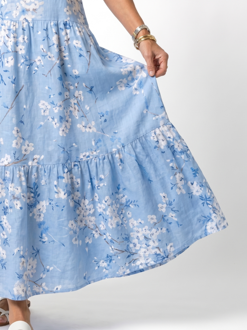 Céleste | Robe Maxi Fleurie Élégante