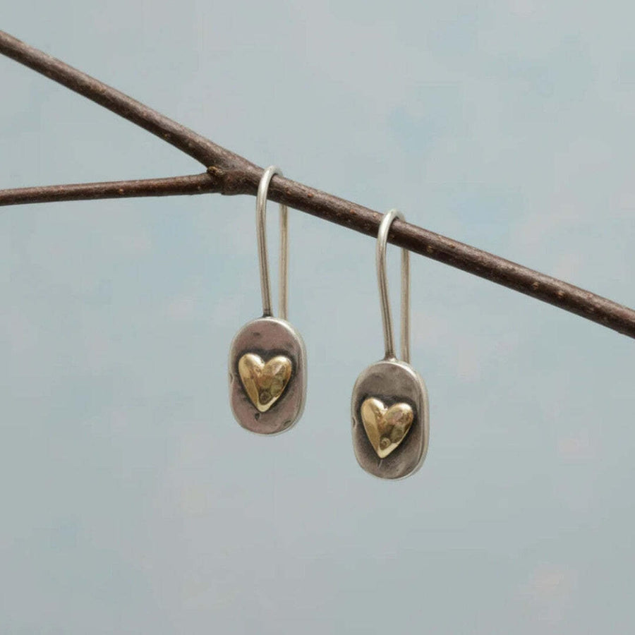 Boucles d'oreilles en cœur en or vintage
