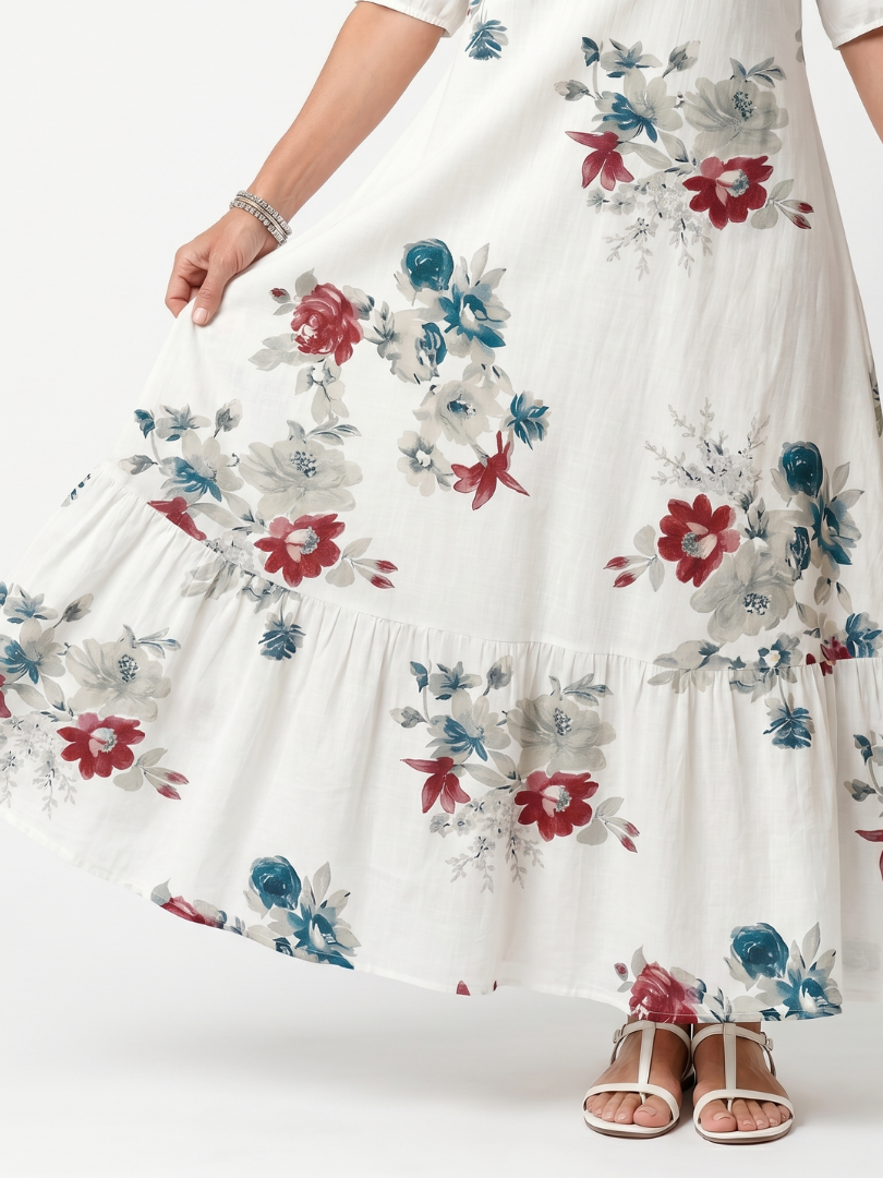 Rosalie | Robe Maxi Fleurie Romantique