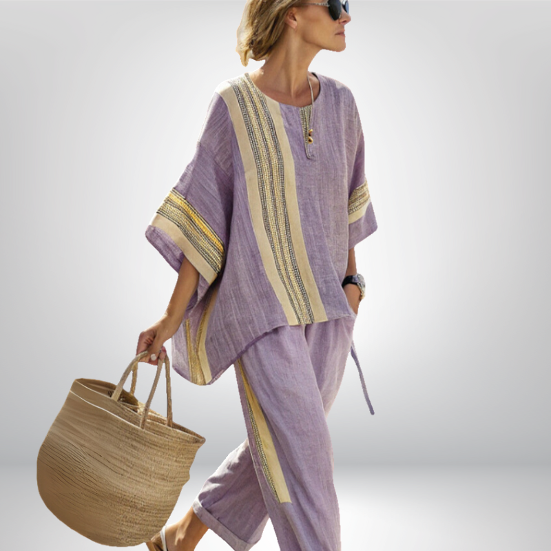 DAISY™ | Ensemble boho à rayures