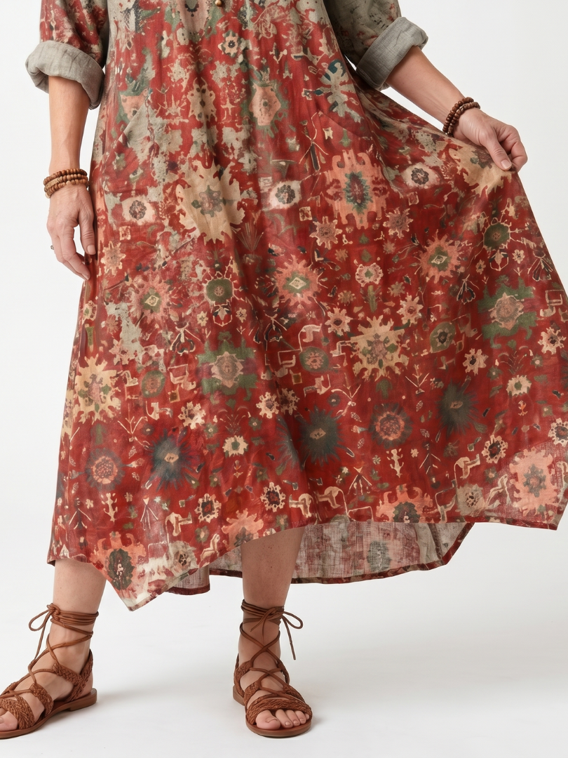 Béatrice | Robe Maxi Bohème Fleurie