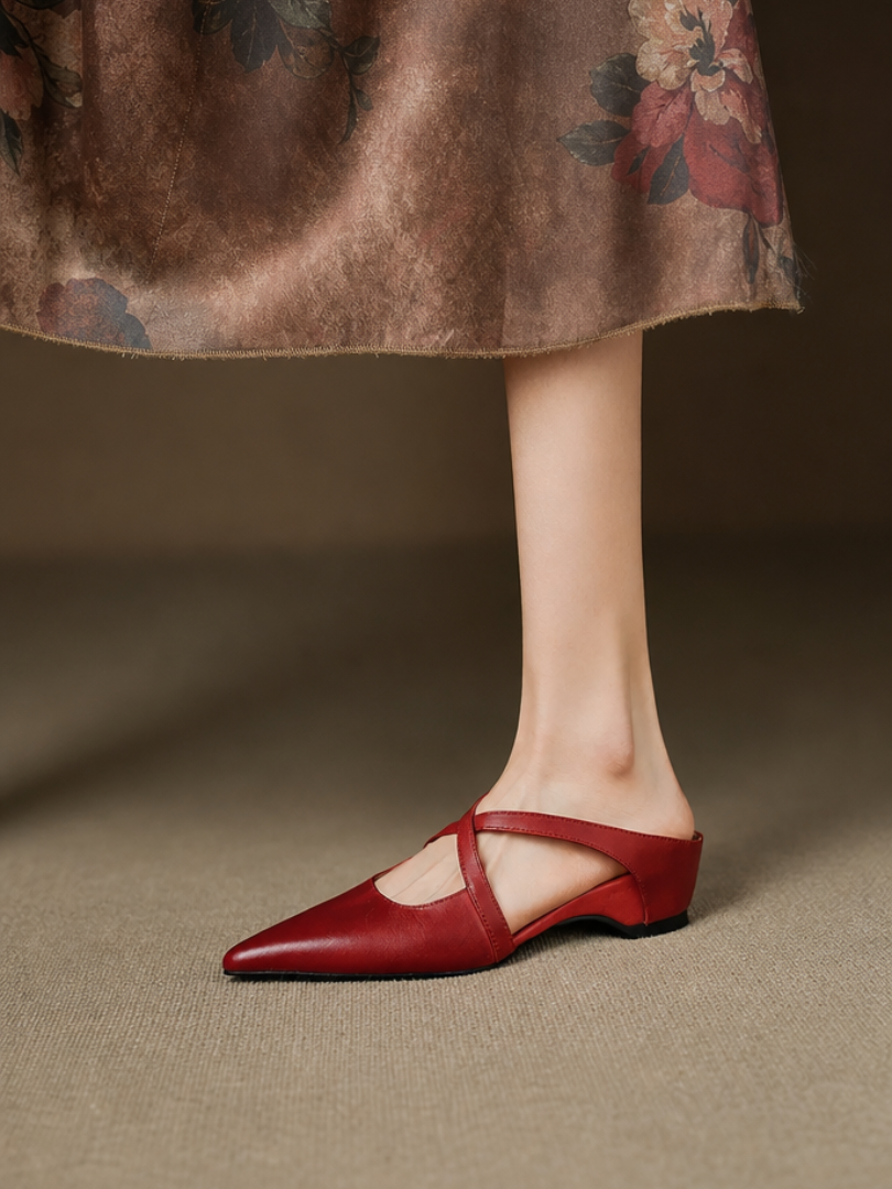 Ginette | Mules Élégantes à Brides Croisées