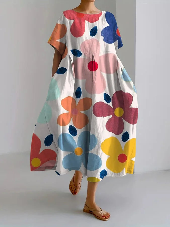 Liliane | Robe Maxi Fleurie Artistique