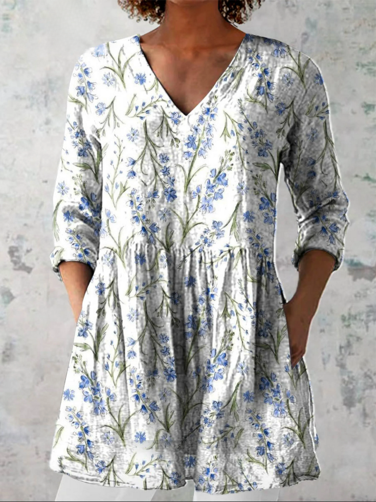 KARA™ | Blouse longue à col en V