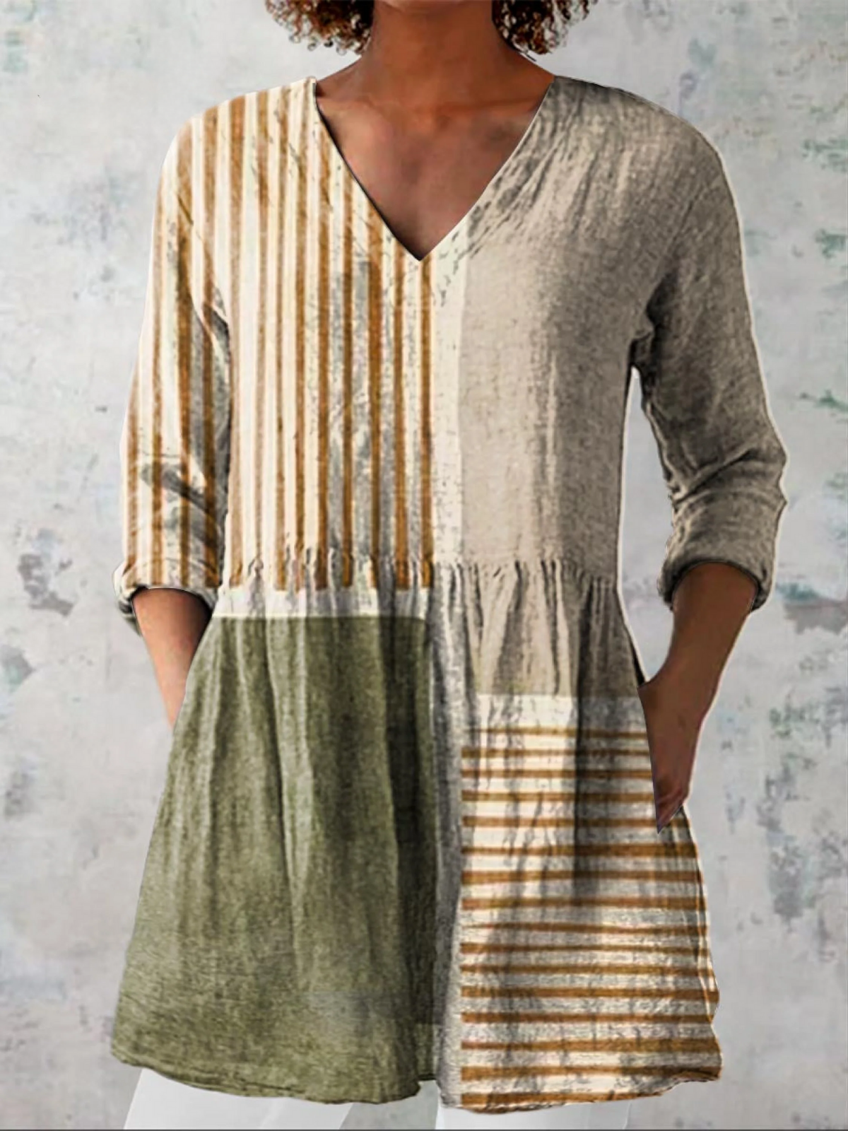 HALLEY™ | Blouse longue à col en V