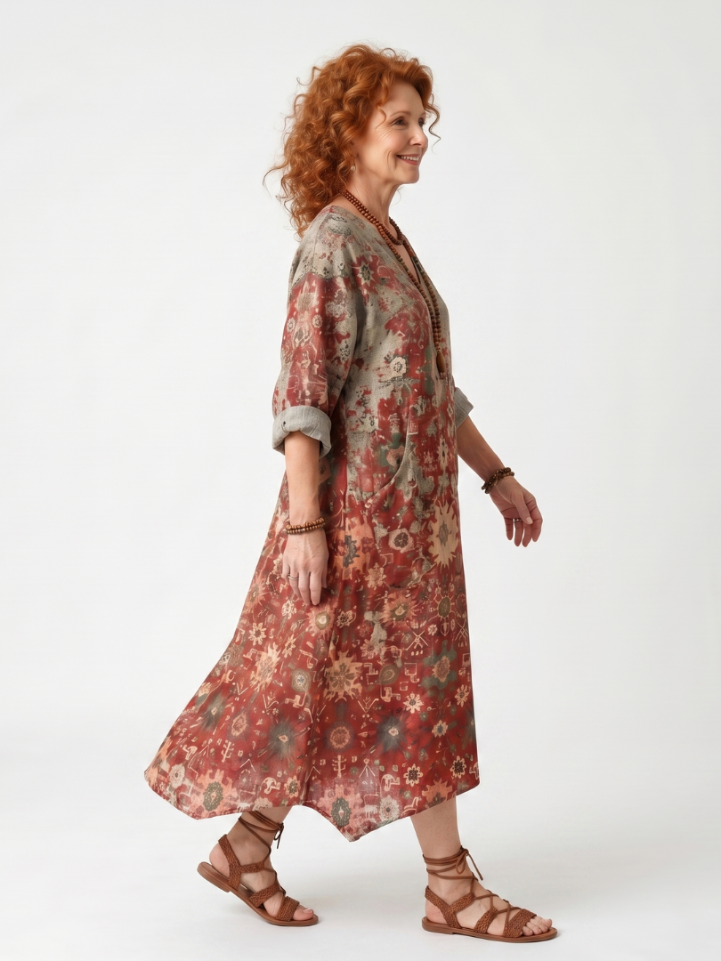 Béatrice | Robe Maxi Bohème Fleurie