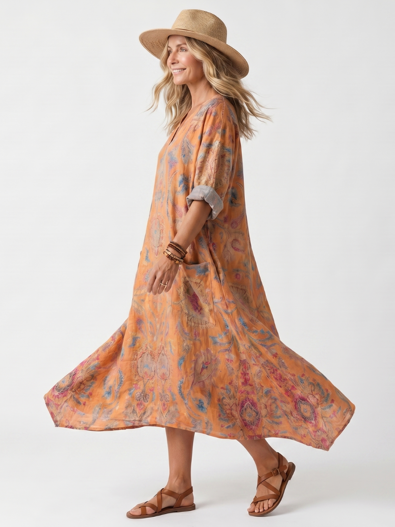 Aurore | Robe Maxi Bohème Imprimée