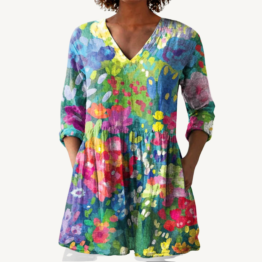 CALI™ | Blouse longue à col en V