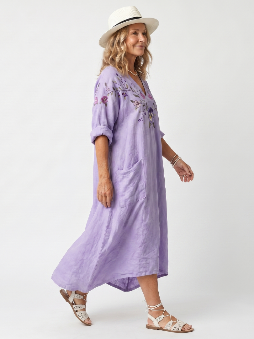 Léonie | Robe Maxi Bohème Brodée
