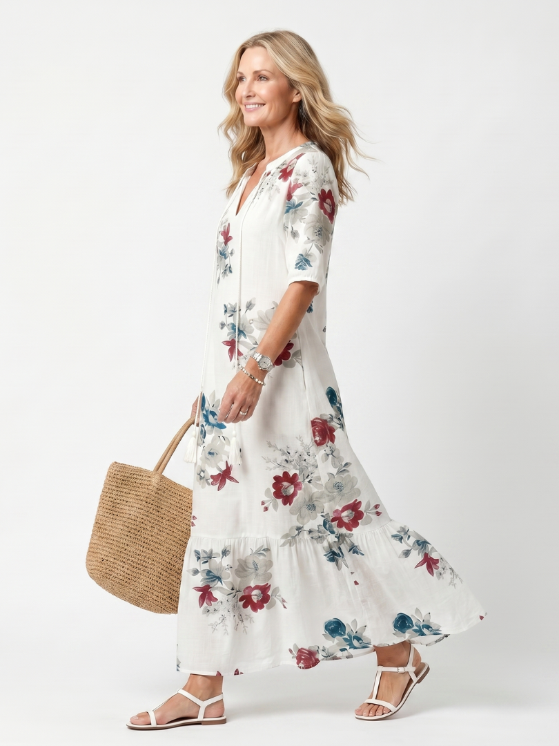 Rosalie | Robe Maxi Fleurie Romantique