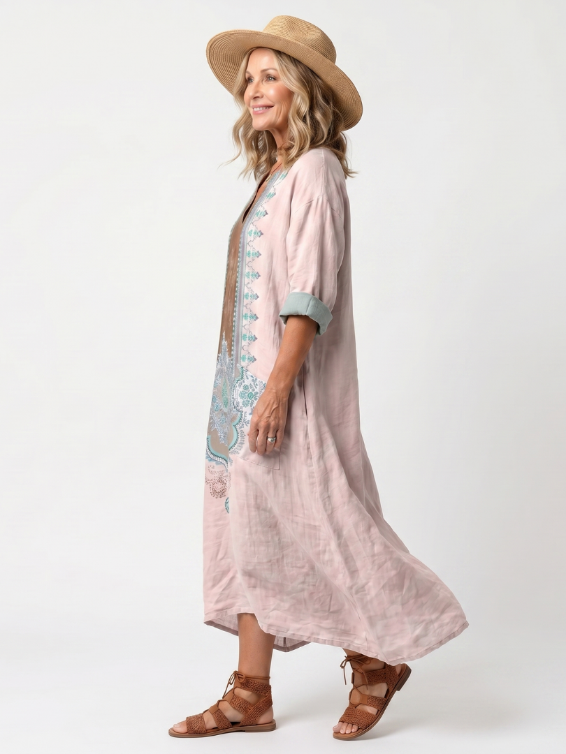 Océane | Robe Maxi Bohème Brodée
