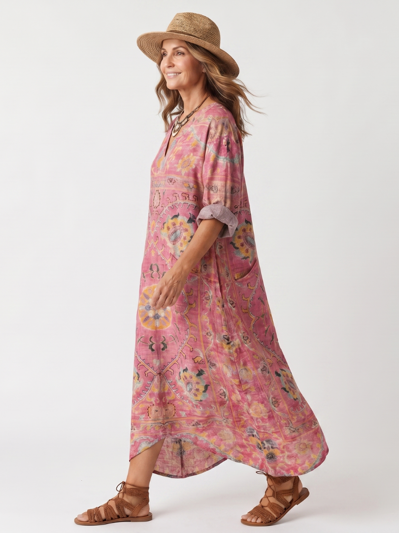 Noémie | Robe Maxi Bohème Fleurie