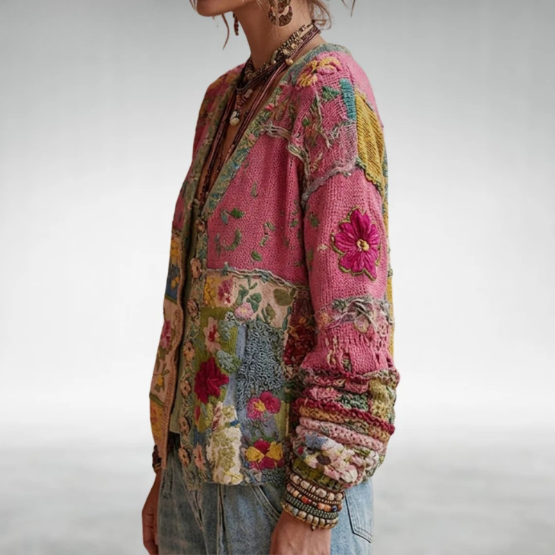 Josiane | Cardigan Bohème Fleuri