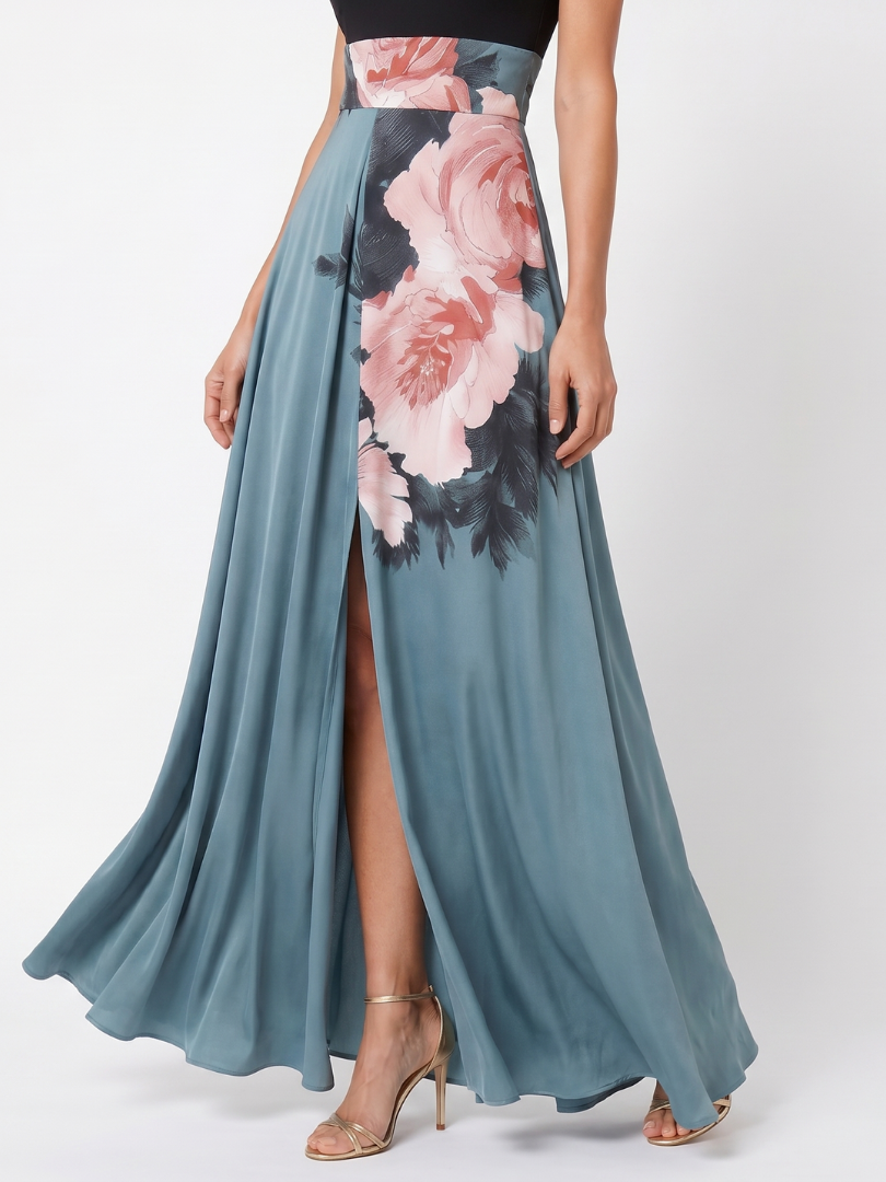 Geneviève | Robe Maxi Fleurie Élégante