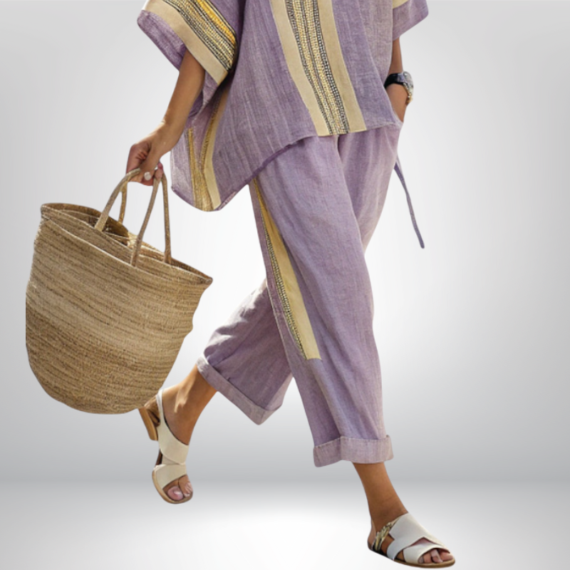 DAISY™ | Ensemble boho à rayures